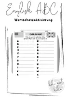 Vorschau - Arbeitsblätter - English ABC - Wortschatzaktivierung - Deckblatt