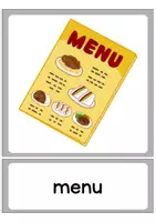Vorschau - Bildkarten - 30 Flashcards: At the restaurant (Englisch Grundschule und Klasse 5/6) - Seite 1