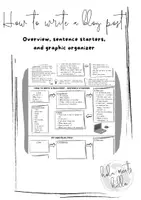 Vorschau - Arbeitsblätter - How to write a blog post - Overview, sentence starters & graphic organizer - Deckblatt