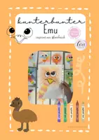 Vorschau - Mal- und Bastelvorlagen - kunterbunter Emu/Strauß - Vorlage - Deckblatt