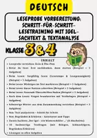 Vorschau - Arbeitsblätter - Leseprobe trainieren: Lesestrategien, Sachtext „Igel“, Analysefragen & Lösungen Klasse 3-4 - Deckblatt