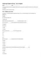 Προεπισκόπηση - Φύλλα εργασίας - Use of English preparation- Lower (FCE exam-Cambridge) - Εξώφυλλο