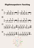 Vorschau - Arbeitsblätter - Rhythmuspattern Faschingszeit - Seite 2