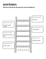 Vorschau - Fördermaterial/Inklusion - Wort-leiter zum Üben von Vokabeln auf Englisch - Seite 2