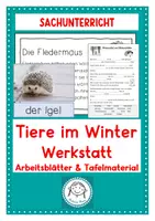 Vorschau - Arbeitsblätter - Tiere im Winter. Werkstatt - Deckblatt
