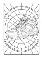 Vorschau - Arbeitsblätter - Pop Art Sneaker Kirchenfenster-Stil Ausmalbilder Material-Paket - Seite 2