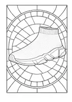 Vorschau - Arbeitsblätter - Pop Art Sneaker Kirchenfenster-Stil Ausmalbilder Material-Paket - Seite 3