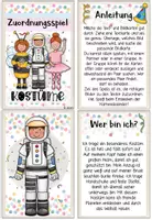 Vorschau - Spiele - Lese-Zuordnungsspiel: Fasching / Karneval / Kostüme - Seite 1