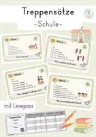Vorschau - Arbeitsblätter - Treppensätze Schule (Leseübung) - Deckblatt