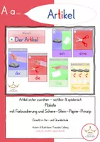 Vorschau - Fördermaterial/Inklusion - Artikelplakate mit Farbcodierung und Schere-Stein-Papier-Prinzip - Deckblatt