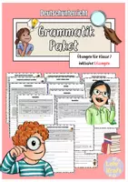 Vorschau - Arbeitsblätter - Grammatik-Paket (Deutsch, Klasse 7) - Deckblatt