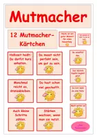 Vorschau - Arbeitsblätter - Mutmacher-Kärtchen zum Zwischenzeugnis - Deckblatt