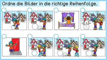 Vorschau - Stationenlernen - Bildergeschichte Winter | Tafelmaterial - Seite 3