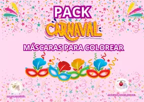 Vista previa - Juegos / Gamificación - Máscaras para colorear - Carnaval - Portada