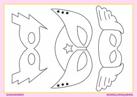 Vista previa - Juegos / Gamificación - Máscaras para colorear - Carnaval - página 2