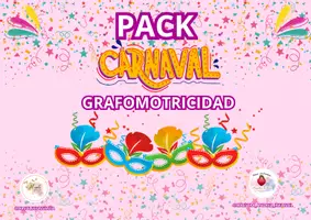 Vista previa - Hojas de trabajo - Grafomotricidad - Carnaval - Portada