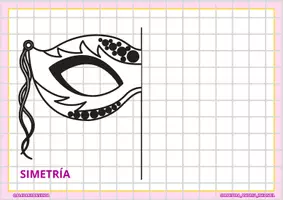 Vista previa - Manualidades / Dibujos para colorear - Simetría - Carnaval - página 2
