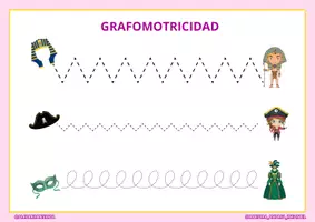 Vista previa - Hojas de trabajo - Grafomotricidad - Carnaval - página 2