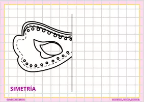 Vista previa - Manualidades / Dibujos para colorear - Simetría - Carnaval - página 3