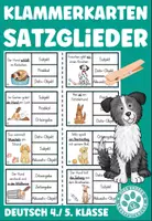 Vorschau - Stationenlernen - Satzglieder Klammerkarten Deutsch 4. Klasse - Deckblatt