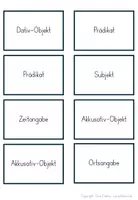 Vorschau - Stationenlernen - Satzglieder Klammerkarten Deutsch 4. Klasse - Seite 2