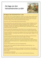 Vorschau - Arbeitsblätter - Die Sage von den Heinzelmännchen zu Köln (Deutsch 4-6) - Seite 1