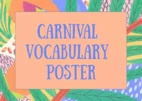 Vista previa - Tarjetas / Manipulativos - CARNIVAL VOCABULARY POSTER DISPLAY - página 1