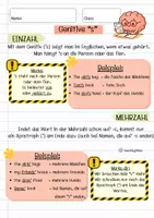 Vorschau - Arbeitsblätter - Genitive 's / s' / Possesive 's / s' - Merkblatt + Übung (+blanko) - Seite 1