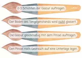 Vorschau - Bildkarten - Regeln zum Glasieren von Ton - Deckblatt