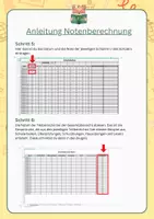 Vorschau - Lehrpläne/Lehrermaterial - Noten Rechner - Zeugnis - Excel - Seite 3