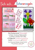 Vorschau - Arbeitsblätter - Scherenregeln als Plakate u.a. mit Krokodilsmaul, kreativer Anwendungsidee und Merkblatt - Deckblatt