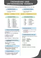 Vorschau - Arbeitsblätter - Deutsch Grammatik A2/B1: trennbare und untrennbare Verben - Seite 1