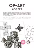 Vorschau - Arbeitsblätter - OP-Art Körpernetze, Kunstprojekt, Vorlagen - Deckblatt
