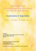 Vorschau - Anderer Materialtyp - Stundenplan_4 Farben_6_Stunden_8_Stunden_Klassenarbeitsliste_Notizen - Deckblatt
