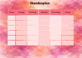 Vorschau - Anderer Materialtyp - Stundenplan_4 Farben_6_Stunden_8_Stunden_Klassenarbeitsliste_Notizen - Seite 1