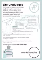 Vorschau - Arbeitsblätter - Life Unplugged: Living Off the Grid - Deckblatt