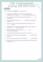 Vorschau - Arbeitsblätter - Life Unplugged: Living Off the Grid - Seite 2