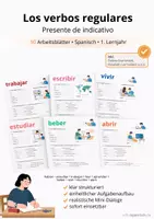 Vorschau - Arbeitsblätter - Materialpaket · Verbos regulares (Presente de indicativo) · Spanisch · 1. Lernjahr - Deckblatt