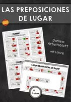 Vorschau - Spiele - Las preposiciones de lugar - Domino-Arbeitsblatt - Deckblatt