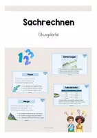Vorschau - Stationenlernen - Sachrechnen Übungskartei - Deckblatt