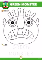 Vista previa - Hojas de trabajo - GREEN MONSTER STORYTIME WORKSHEETS COLLECTION - página 2