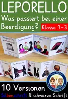 Vorschau - Mal- und Bastelvorlagen - Der Ablauf einer Beerdigung Klasse 1-3 LEPORELLO (Tod Sterben) - Deckblatt