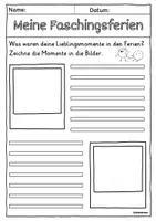 Vorschau - Arbeitsblätter - Malen und Schreiben Faschingsferien/Winterferien - Seite 3