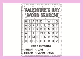 Aperçu - Feuilles d'exercices - Valentine's Day Hidden Message Game Worksheet in Pink Heart Style(2 - Page 2