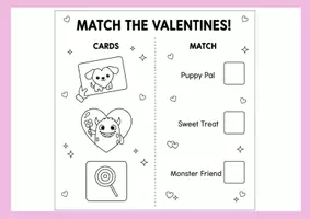 Aperçu - Feuilles d'exercices - Valentine's Day Hidden Message Game Worksheet in Pink Heart Style(2 - Page 3