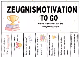 Vorschau - Poster - Zeugnismotivation TO GO - Deckblatt