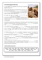 Vorschau - Arbeitsblätter - Die Entstehungsgeschichte Roms (Übungsblatt) - Deckblatt