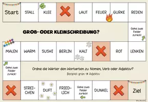 Vorschau - Arbeitsblätter - Spiel Rechtschreibung - Groß- und Kleinschreibung - Seite 3