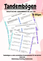 Vorschau - Arbeitsblätter - Tandembögen DaZ Grammatik A1-B1 - Deckblatt