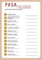 Vista previa - Hojas de trabajo - JUEGO: pasapalabra vocabulario variado (castellano) - Portada